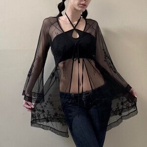 Boho sheer floral cover